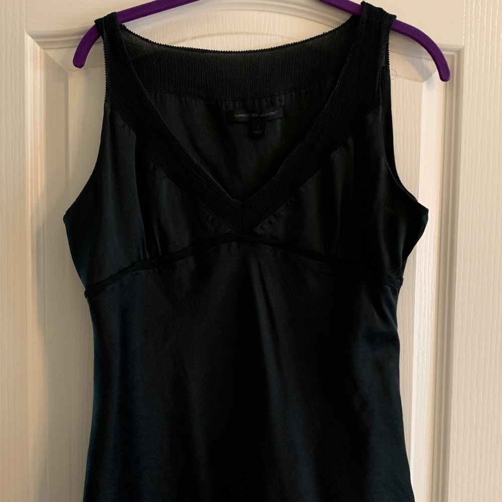 Express black silk top